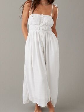 American Eagle Button-Through Maxi Dress – White - Size XS
